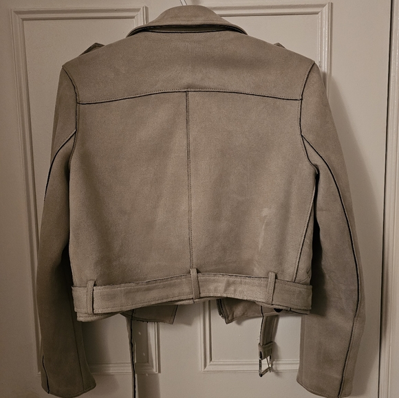Zara Faux Suede Moto Jacket - Picture 2 of 2